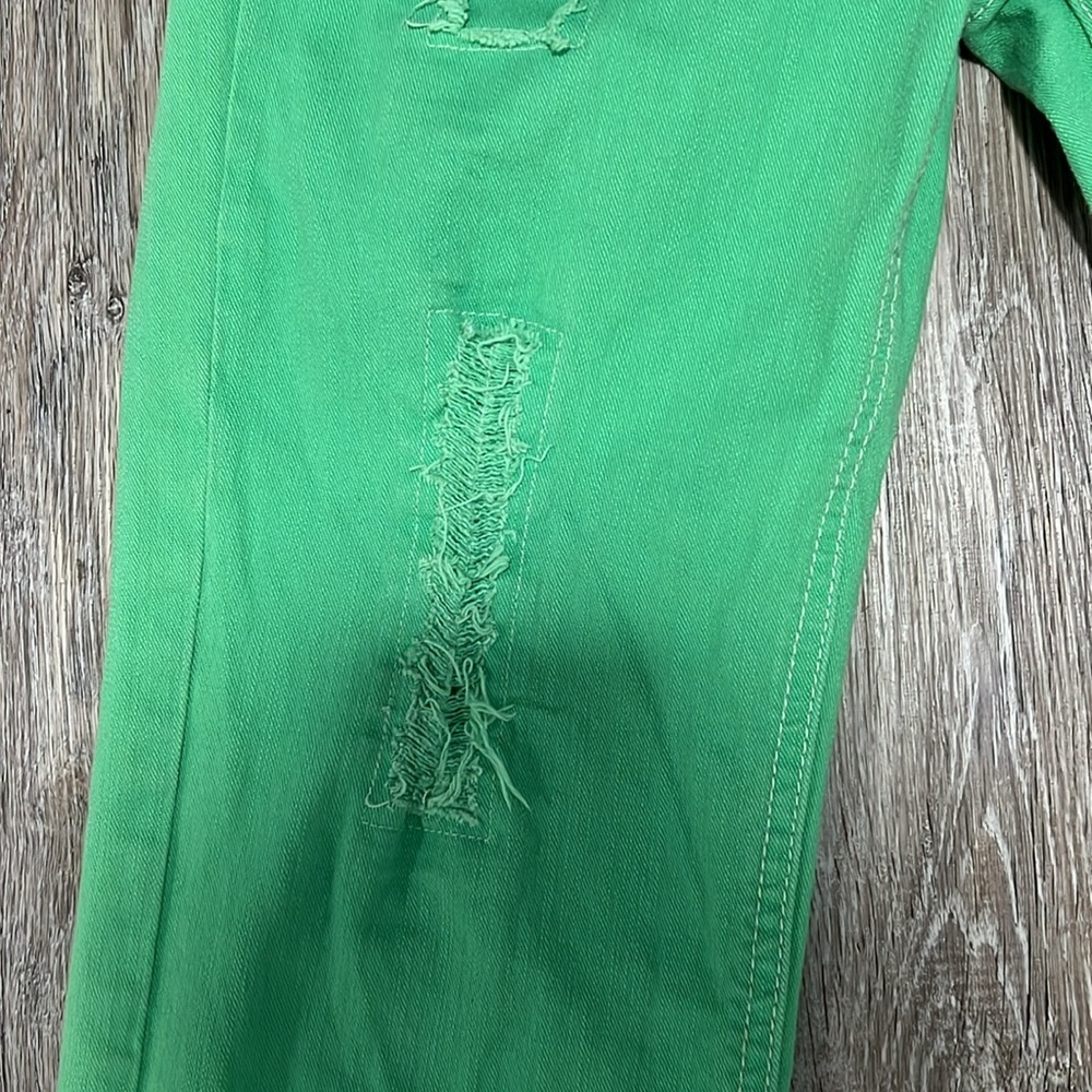 Classic Pepe London Jean Green distressed Studded Jeans - Picture 5 of 16